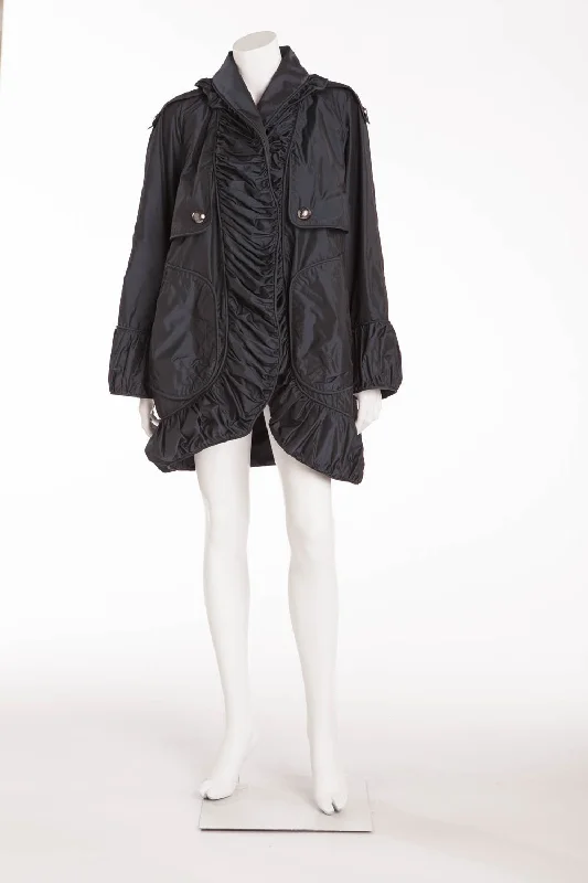 Women's Denim CoatsBurberry - As Seen on the 2007 Runway Collection, Long Sleeve Jacket with Ruffles - IT 40