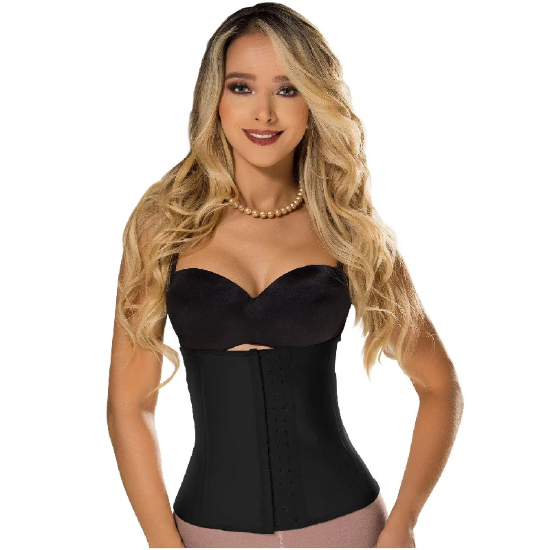 plus-size body shaper with lace trimLT.Rose 1009 | Women Latex Waist Trainner Cincher Gym Corsette | Daily Use