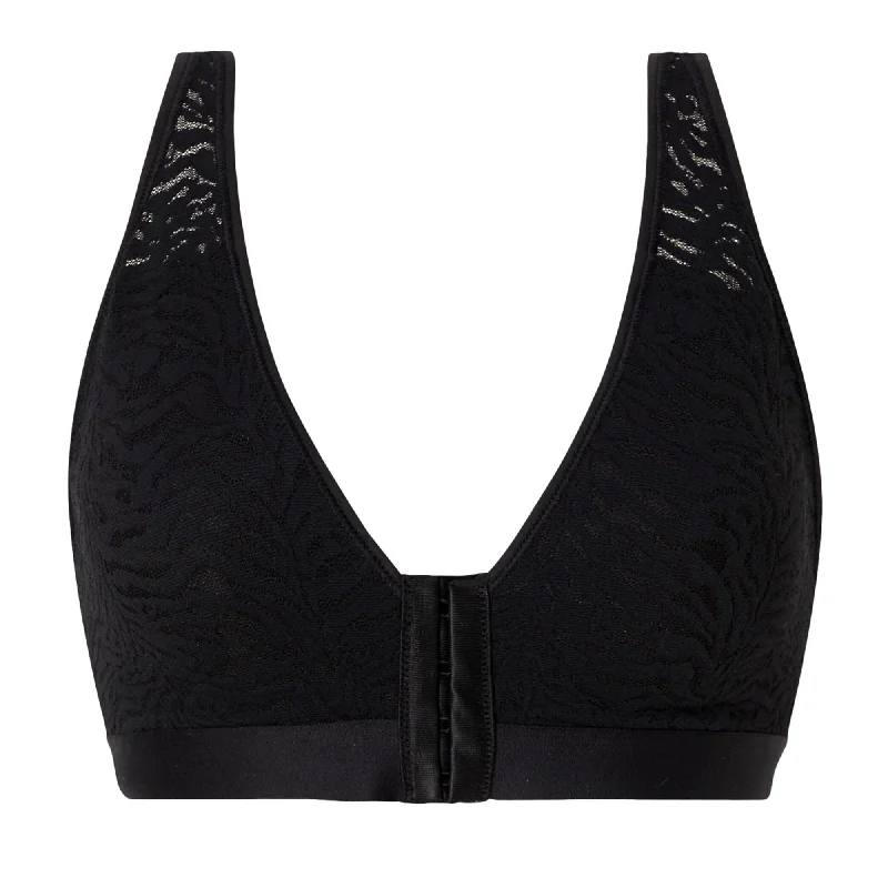 plus-size smoothing bra for dressesCalvin Klein Lace Lightly Lined Recovery Bralette - Black