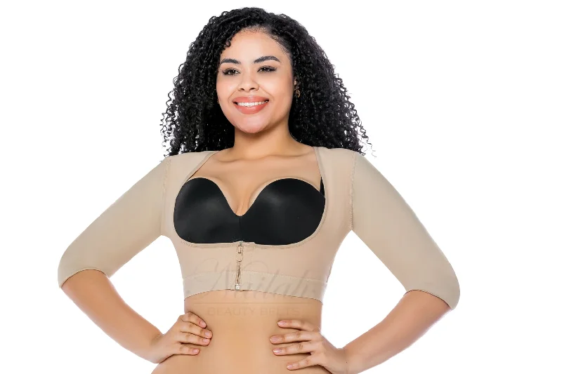 open-bust waist trainer with lace details for a feminine touchPostkirurgiske Ermer Med Fritt Brystparti