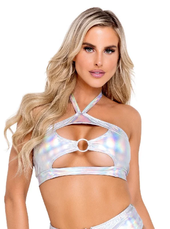 Roma Rave Festival Vinyl Top Cutout & Ring Detail Silver