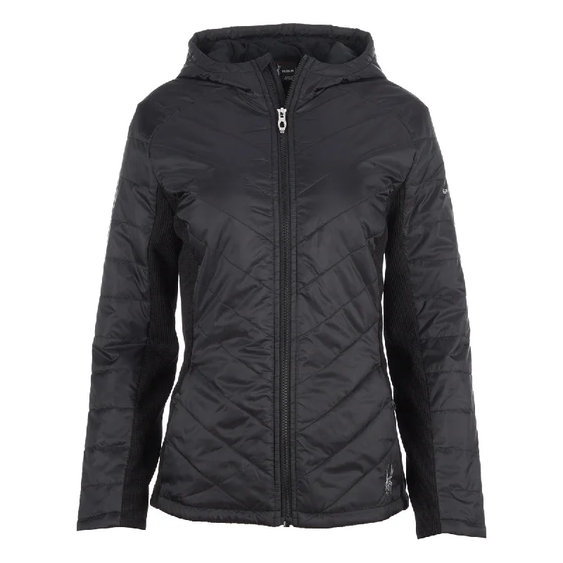 Women's Coats with Fur Trimmed HoodSpyder Women's Full Zip Hybrid Jacket