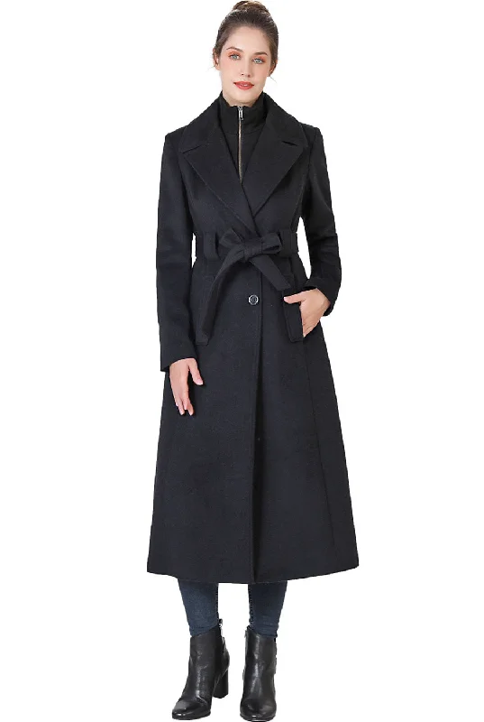 Women's Coats with HoodBGSD Women May Belted Wrap Wool Trench Coat