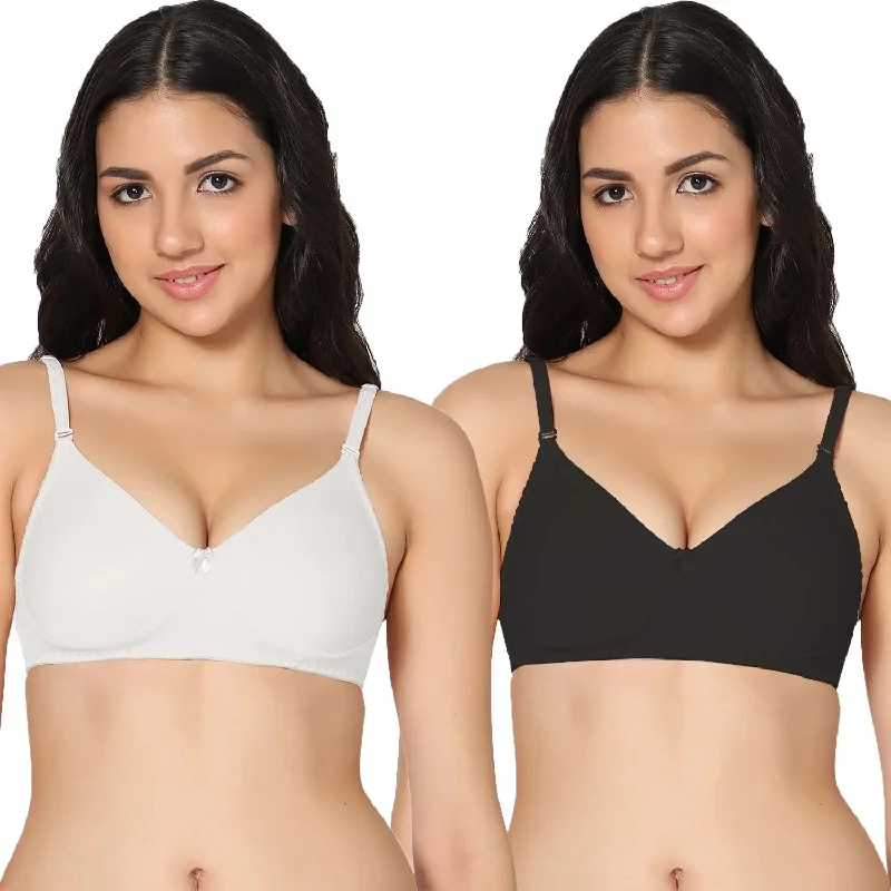 plus-size underwire bra with wide underbandFull Coverage Non-Padded Bra (Pack of 2)