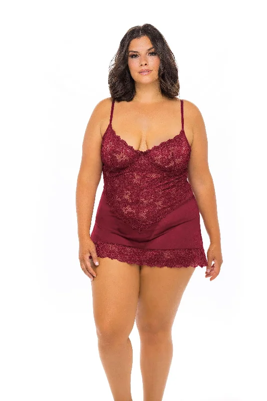 high-quality women's pajama setsPage Underwire All Lace Babydoll