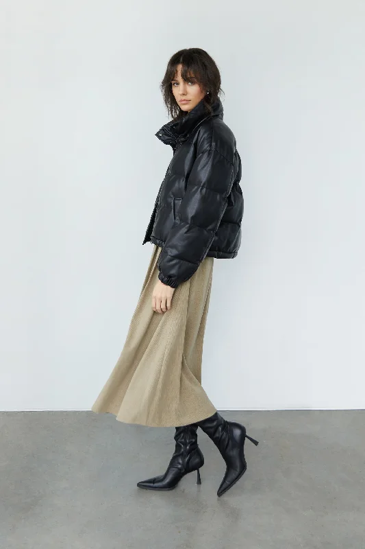 Women's Quilted CoatsCORDUROY MIDI SKIRT