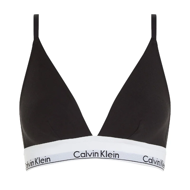 padded balconette braCalvin Klein Modern Cotton Unlined Triangle Bra - Black