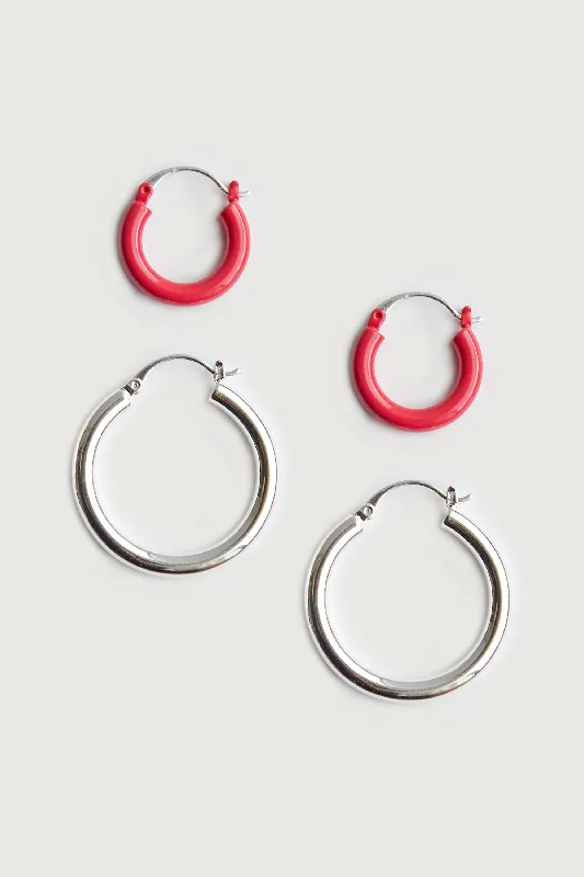 Women's Trench CoatsENAMEL HOOP SET