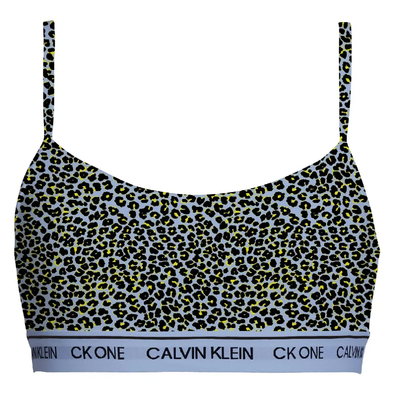 convertible halter-neck braCalvin Klein Ck One Cotton Bralette - Mini Cheetah Print_River