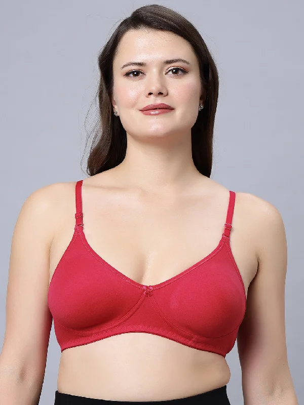 minimizer bra for reduction in bust sizeNon padded medium coverage Red Color Everyday Bra (Pack of 1)