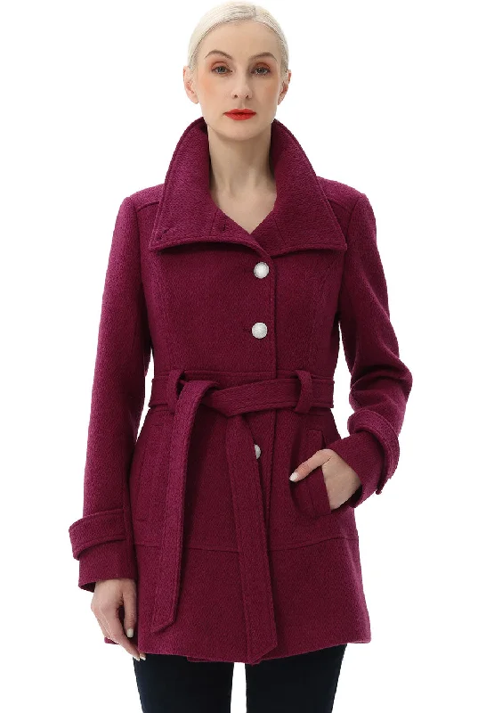 Women's Wool CoatsBGSD Women Wool Belted Walking Coat