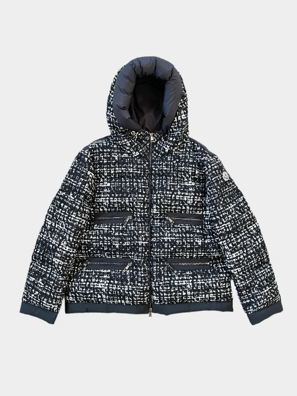 Women's Bomber CoatsPanelled Tweed Puffer Jacket