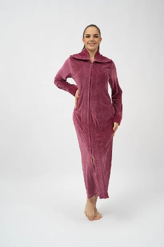 women's pajamas with pockets on the chestMorgenkåpe Bambus Violet Quartz