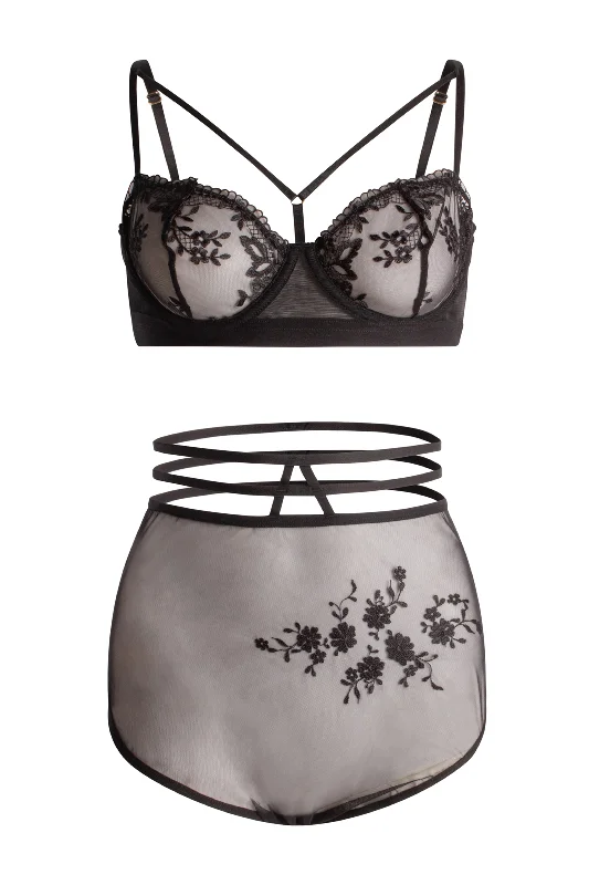 backless bra with invisible strapsSweet N’ Seductive Embroidered Bra & Panties Set®