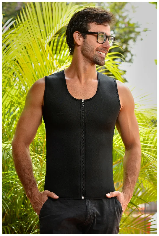 body shaper with silicone grip strips for no-slip wearTermisk Vest For Menn