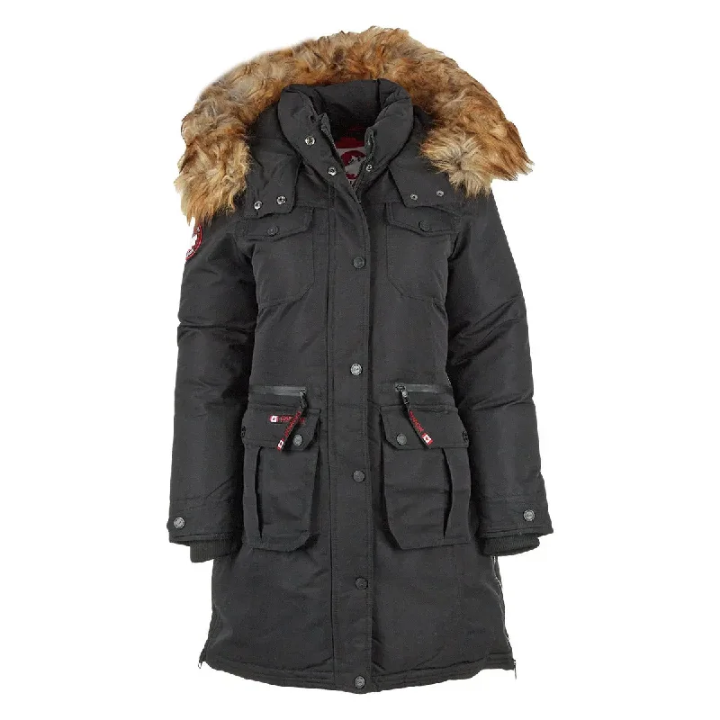 Women's Duffle CoatsCanada Weather Gear Women's Parka with Faux Fur Trim Hood