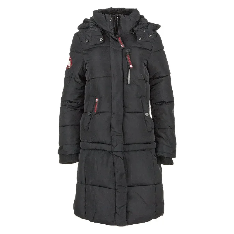 Women's Long CoatsCanada Weather Gear Women's Long Puffer with Sherpa Lined Hood