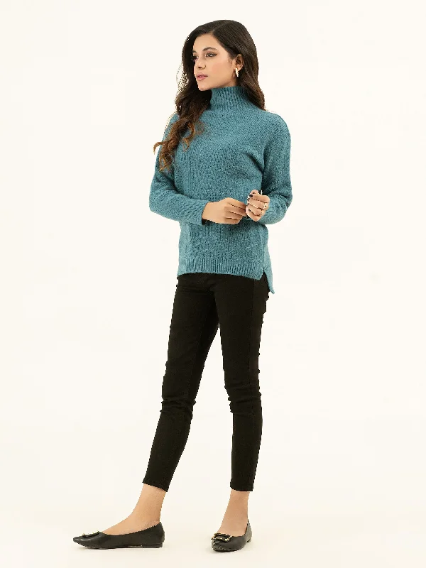 Women's Ribbed SweatersHigh Neck Sweater