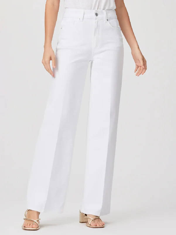 Women's Jodhpurs with High CollarSasha High Rise Straight Jean - Crisp White