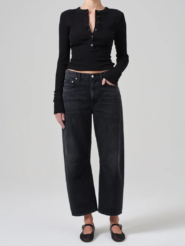 Women's Jodhpurs with Capri LengthMiro Relaxed Jean - Domino