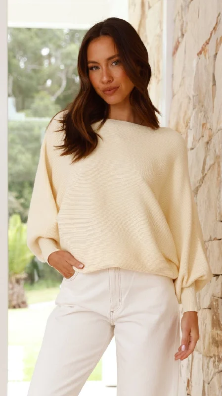 Women's Shirt Collar SweatersBecca Knit - Butter