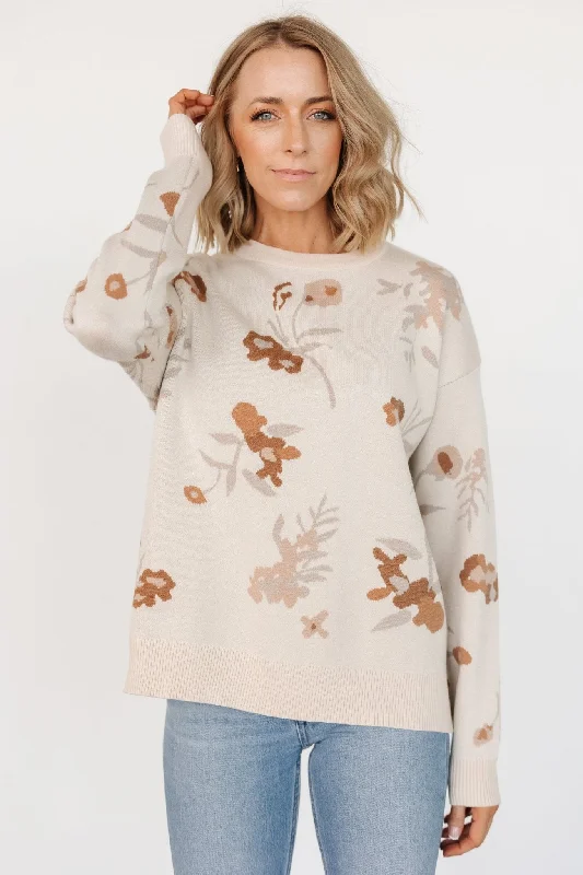 Women's Scoop Neck SweatersCalla Sweater | Natural Print