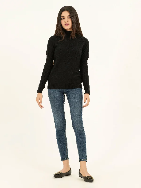 Women's Rounded Collar SweatersHigh Neck Sweater