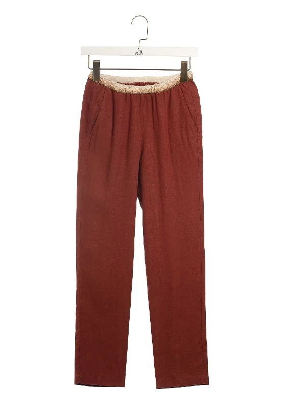 Women's Yoga PantsPants Pirouette Linen 28-Mahogany