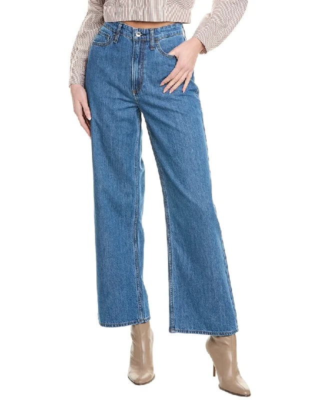 Women's Jodhpurs with V-Shaped Collarrag & bone Lori Mid-Rise Medium Wash Wide Leg Jean