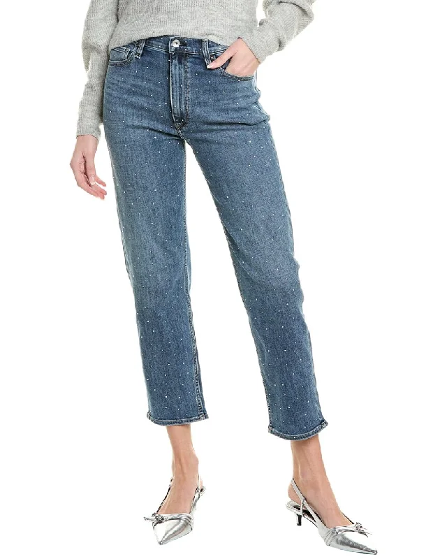 Women's Jodhpurs with Shawl Collarrag & bone Hattie Medium Wash Jewels Ankle Straight Jean