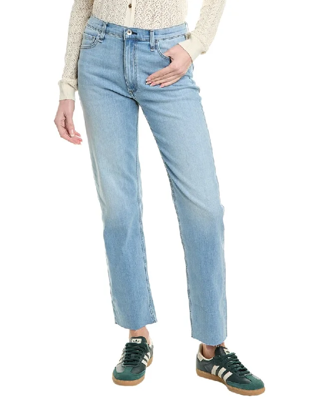 Women's Jodhpurs with Collarless Designrag & bone Hattie Light Wash Mid-Rise Full-Length Jean