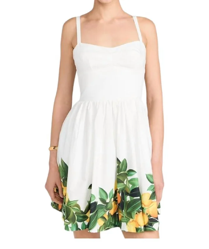 Women's Collarless DressesNapoli Dress In Lemonhead