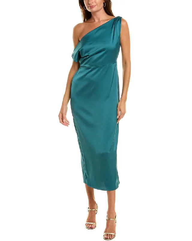 Women's Mandarin Collar DressesSam Edelman Satin Slim Column Dress