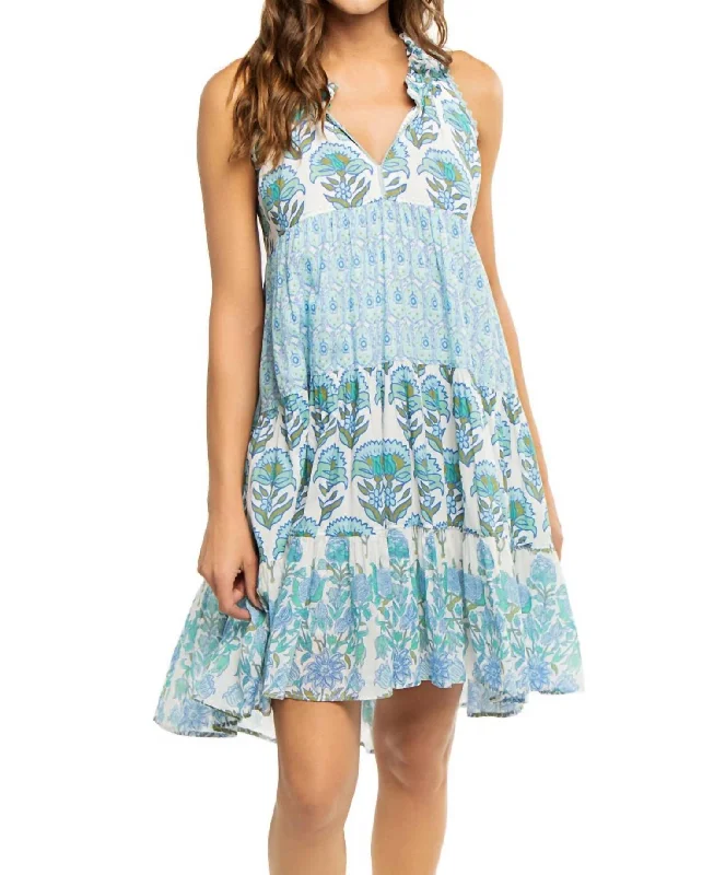 Women's High-Low DressesSofie Dress In Mixco Print Light Blue