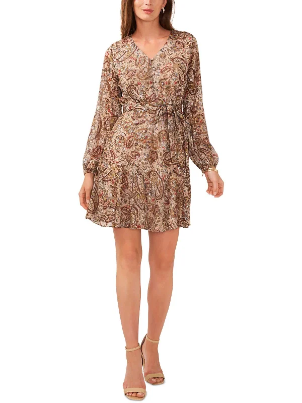 Women's V-Neck DressesWomens Paisley V-Neck Shift Dress