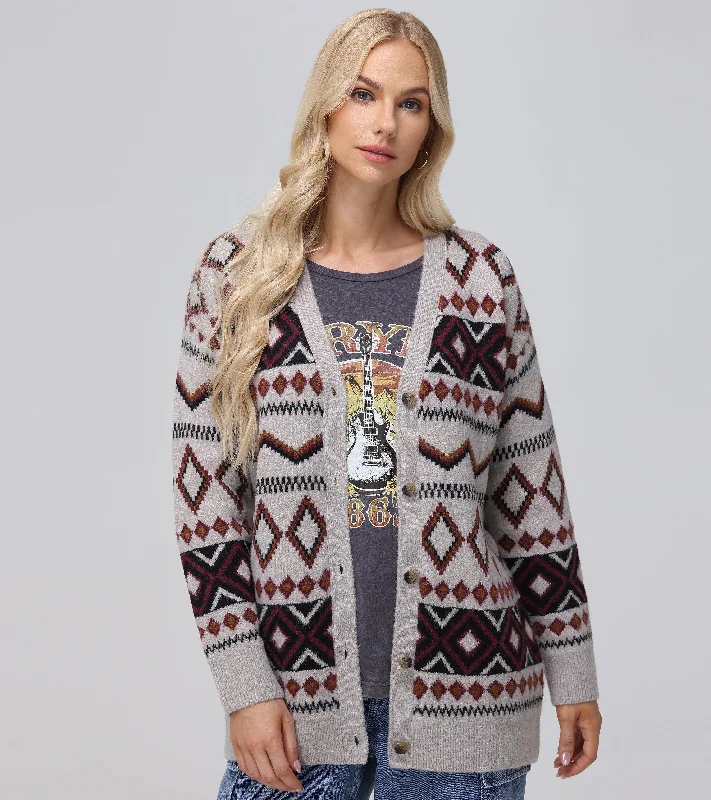 Women's Blouse with Narrow CollarFairisle Boyfriend Cardigan