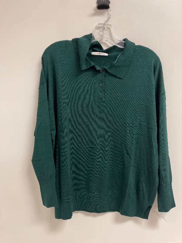 Women's Blouse with Short SleevesTop Long Sleeve By Cherish In Green, Size: M