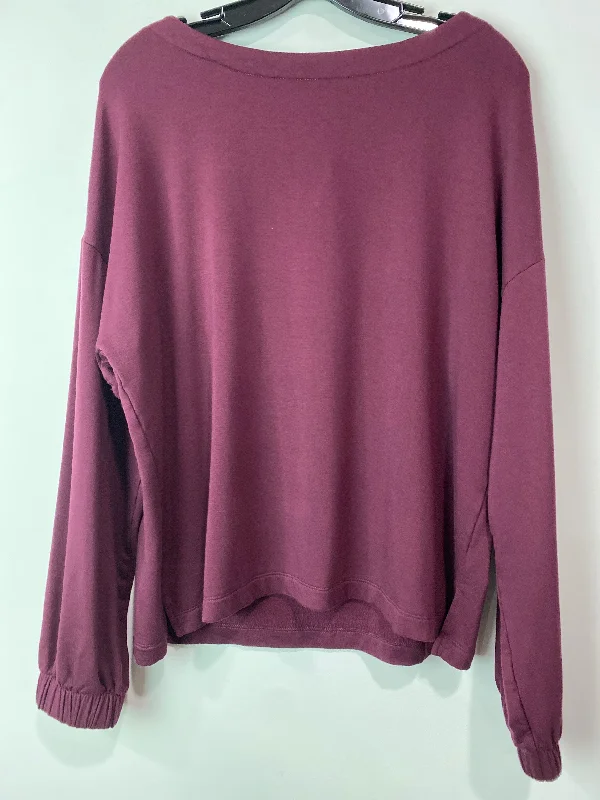 Women's Blouse with LaceTop Long Sleeve By Sonoma In Mauve, Size: L