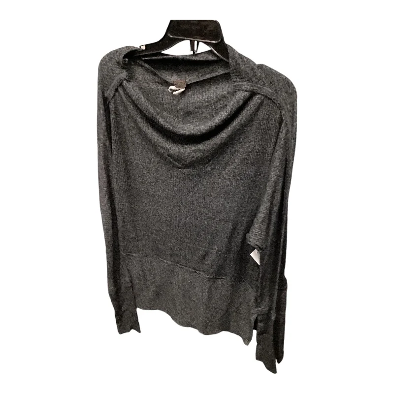 Women's Blouse with U-Shaped CollarTop Long Sleeve By We The Free In Grey, Size: S