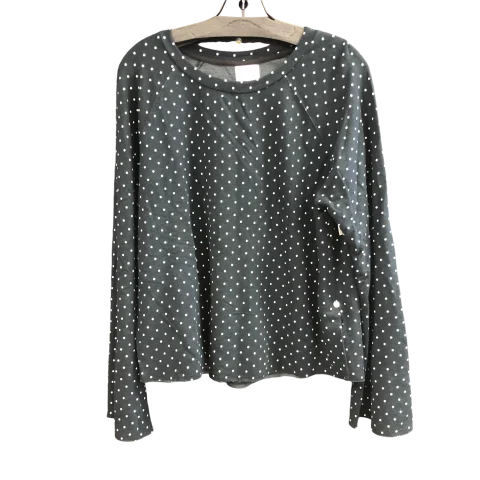 Women's Blouse with Bell SleevesTop Long Sleeve Designer By Sundry In Polkadot Pattern, Size: L